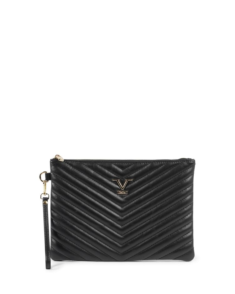 19V69 Italia V Italia Black Quilted Clutch Bag V613 52 product image